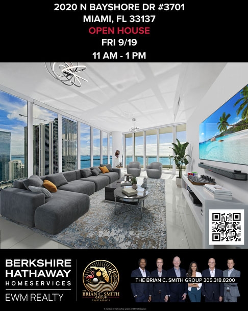 OPEN HOUSE PARAMOUNT BAY #3701 FRI 9/19/2025 11 AM - 1 PM - Miami luxury real estate